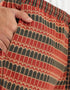 Jacquard straight leg pants with drawstring
